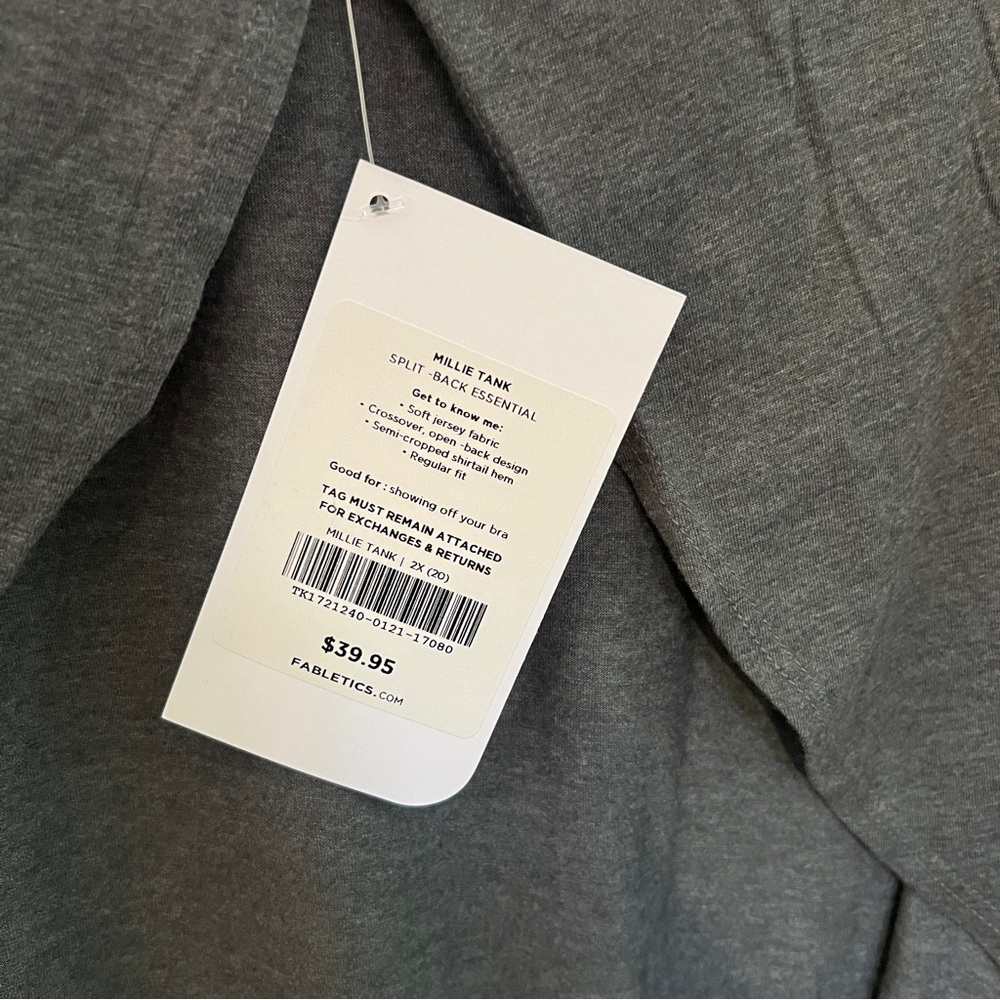 NWT Fabletics Open Back Tank Top - Picture 2 of 3